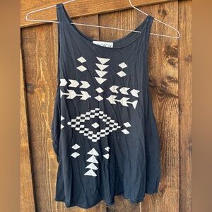 Wildfox Black and White Tribal Tank Top